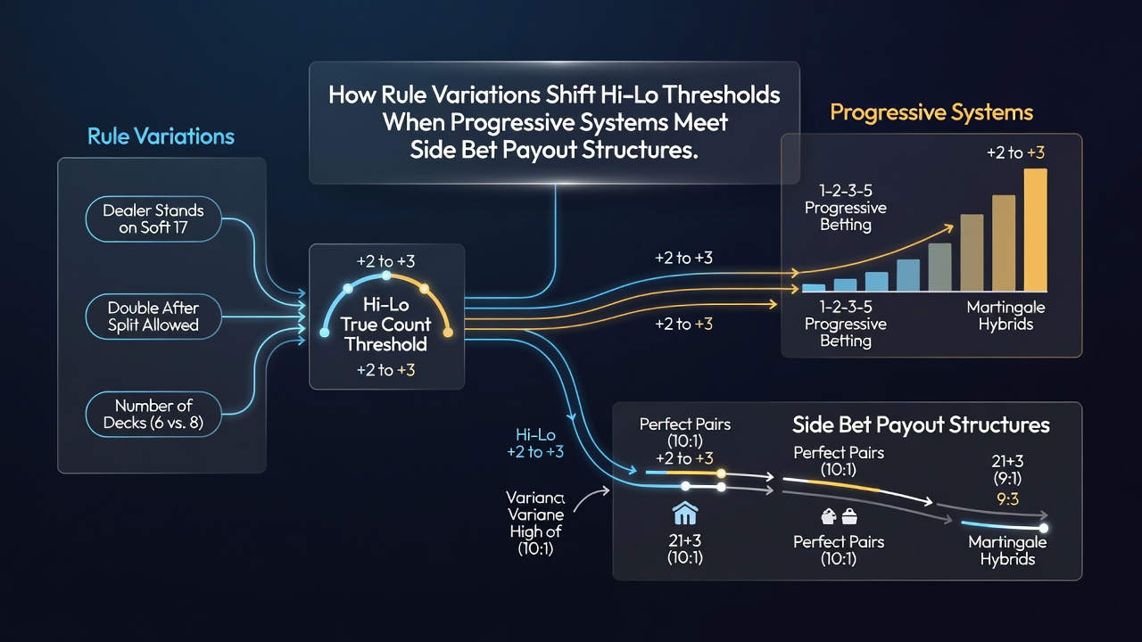 Analyse von Kartenverteilung und Wettanpassungen bei Blackjack mit progressiven Systemen